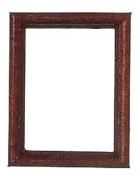 Dollhouse Miniature Wooden Frame  2.2X2.8Cm/Mahogany/2Pc